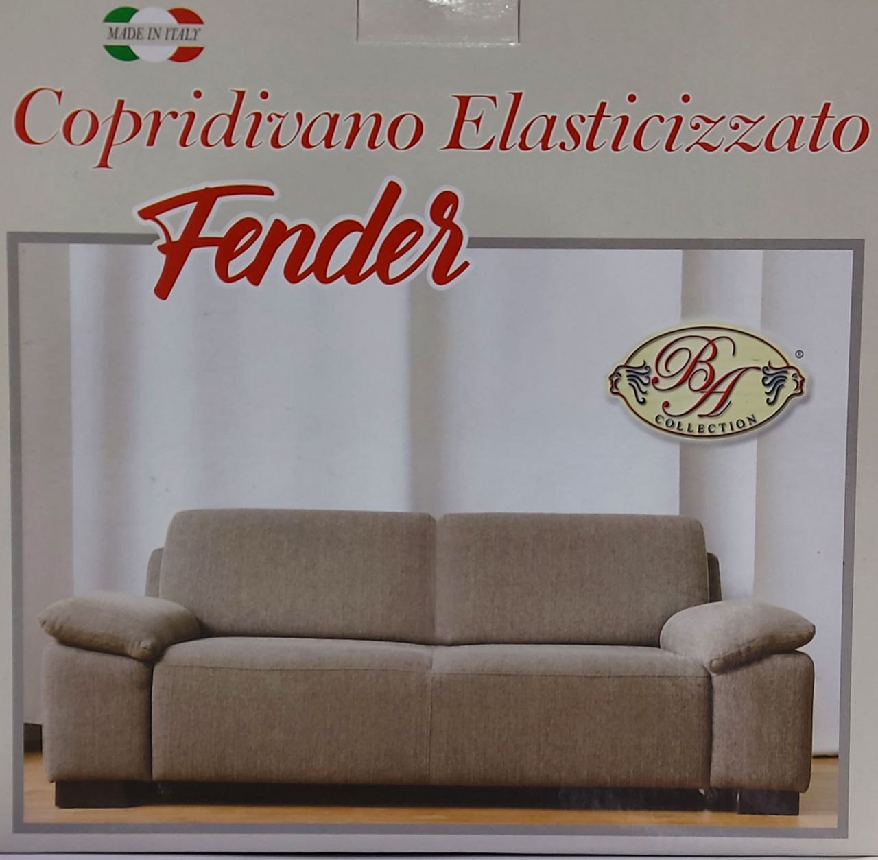 COPRIDIVANO FENDER 2 POSTI-BA COLLECTION ELASTICIZZATO -MADE IN ITALY